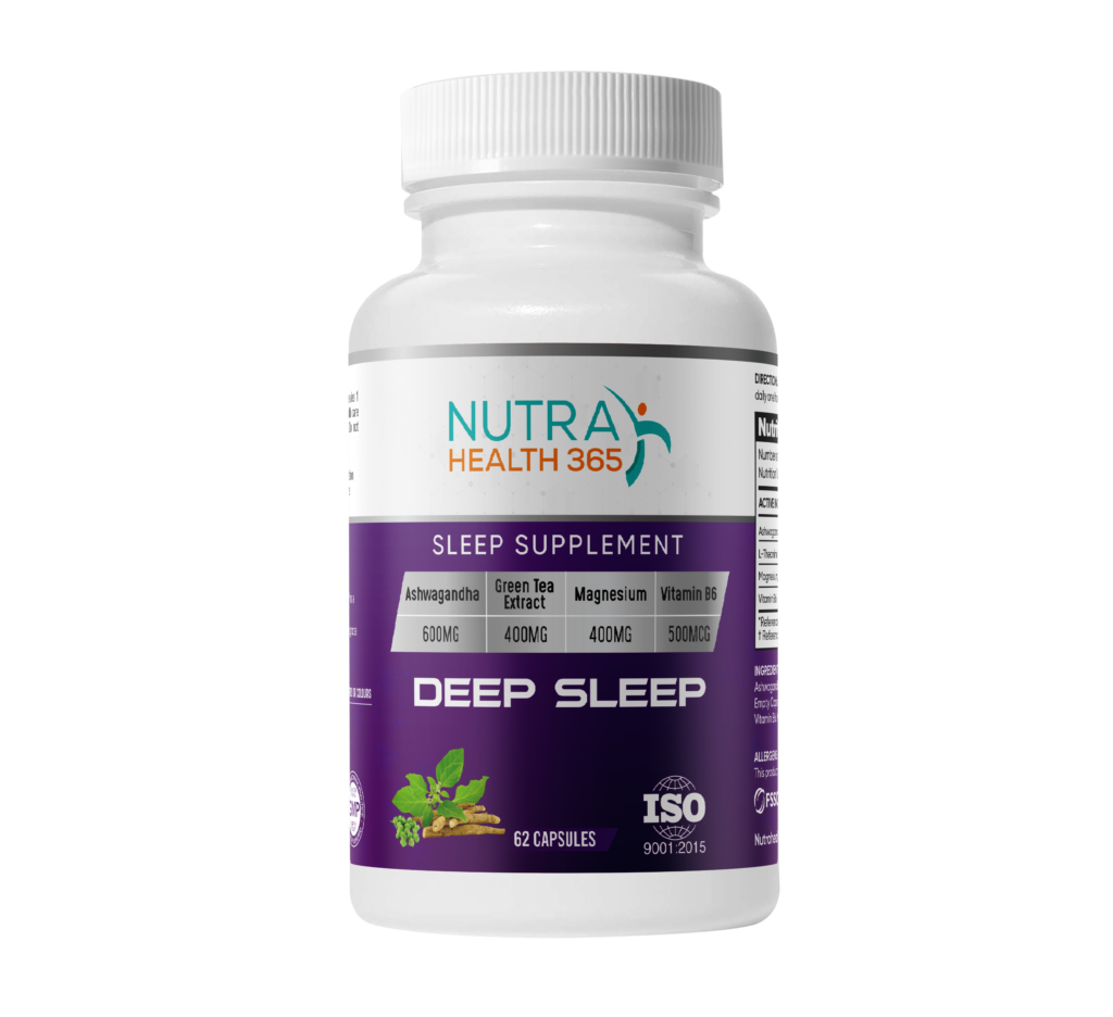 Three bottle of NutraHealth365 Deep Sleep supplement