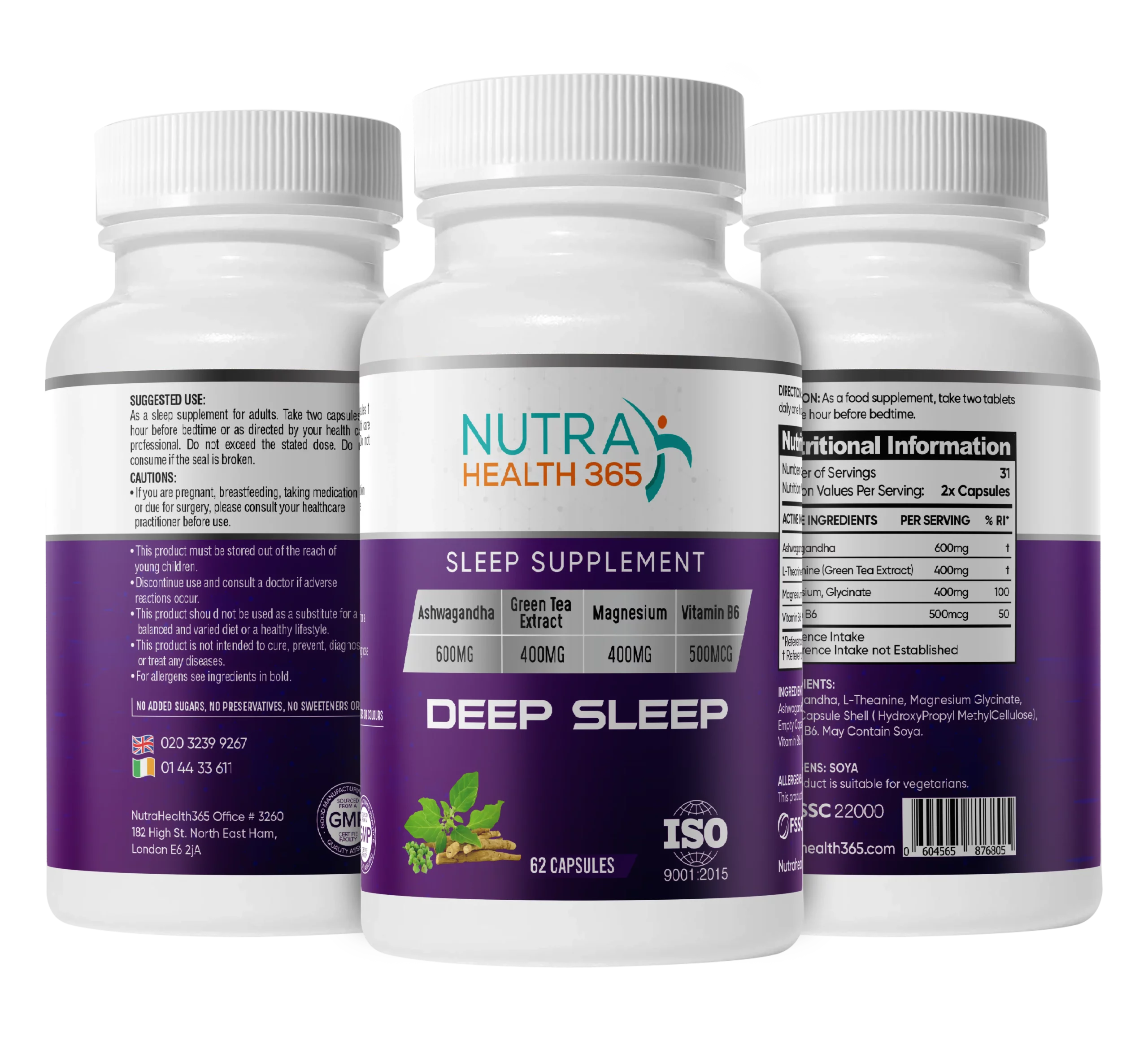 Bottles of Deep Sleep supplement