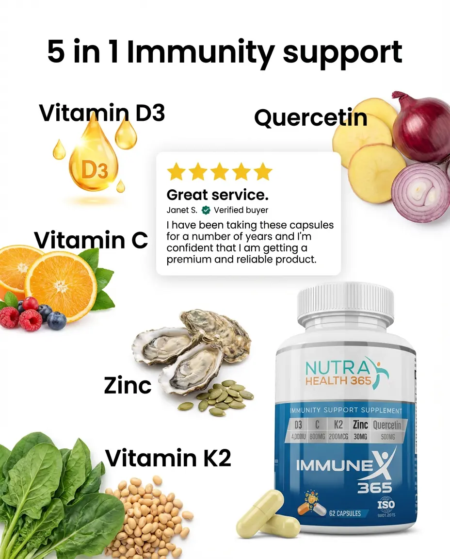 ImmuneX365 - 62 Capsules - Image 3